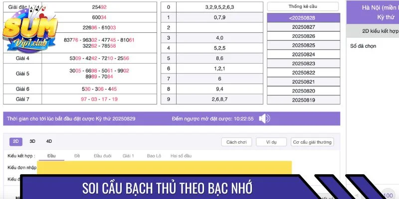 Bạc nhớ cần thống kê quả quả trong vòng 30 ngày